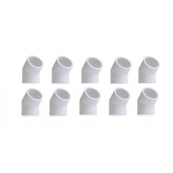 ABS Pipe Fittings - 1.5" 45 Degree Elbow - Pack of 10
