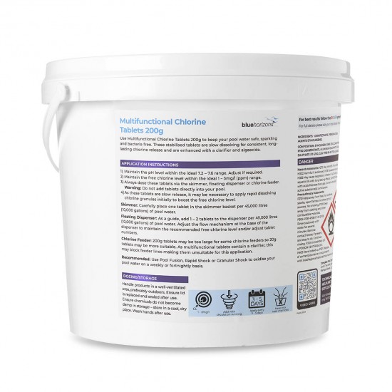 Blue Horizons Multi functional 200g Chlorine Tablets - 5kg