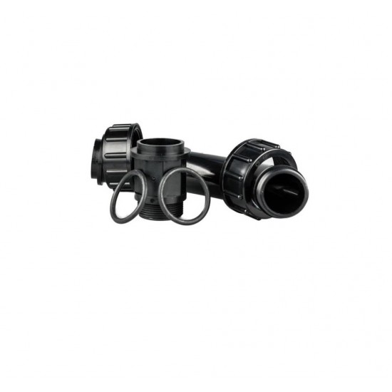 Lacron Filter Elbow Valve Pipe Kit Black for 1.5" Multiport