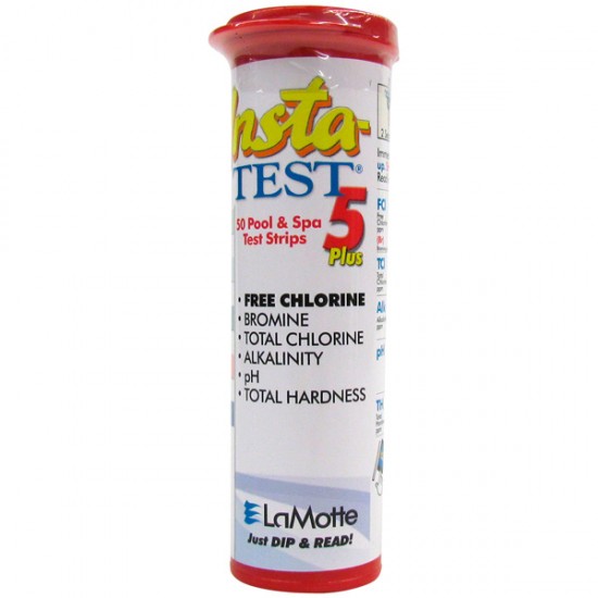 Insta-Test 5 Swimming Pool & Spa Test Stripes for Chlorine or Bromine