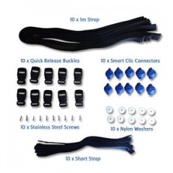 Swimming Pool Solar Cover & Heat Retention Cover Roller Strap Set Attachment Kit
