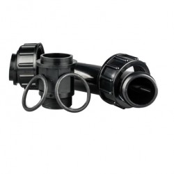 Lacron Filter Elbow Valve Pipe Kit Black for 1.5" Multiport